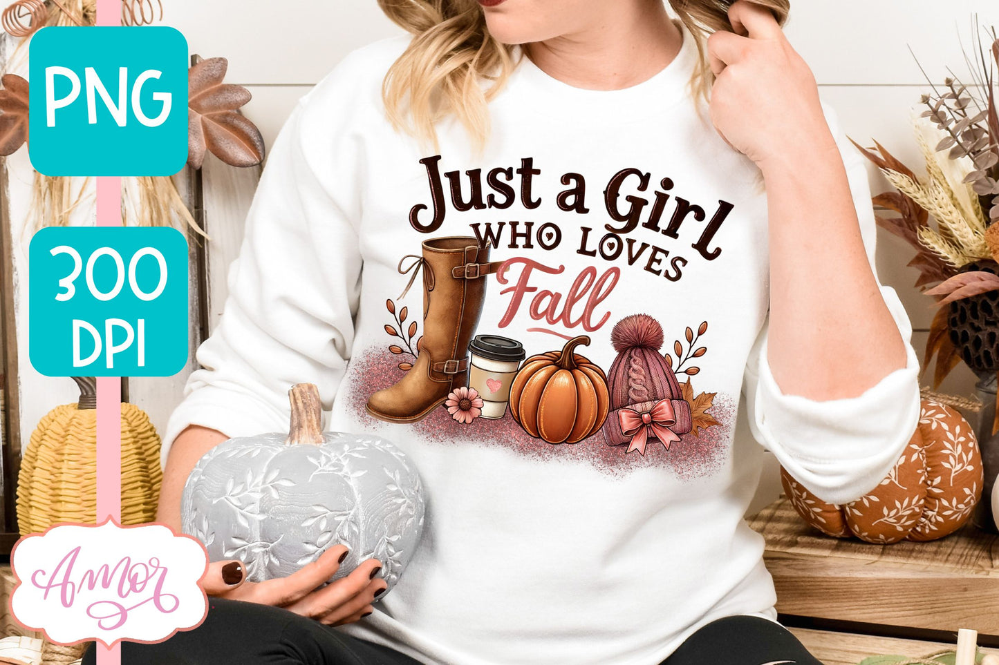 Just a girl who loves fall PNG for Sublimation | Fall T-shirt