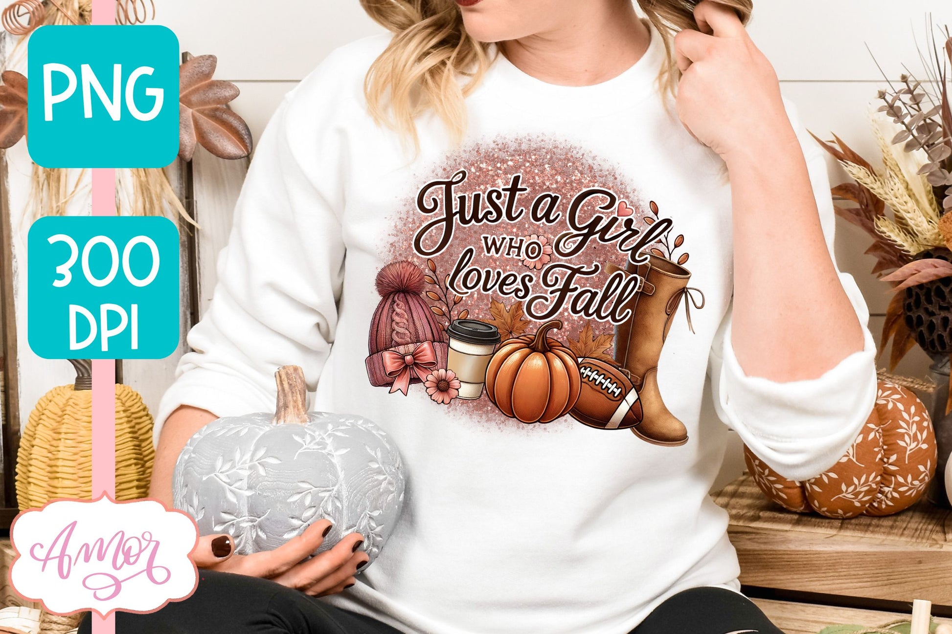 Just a girl who loves fall PNG for Sublimation | Fall T-shirt