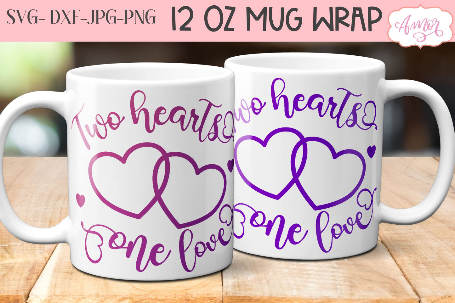 BUNDLE Valentines Mug Wraps SVG for 12oz mugs infusible ink