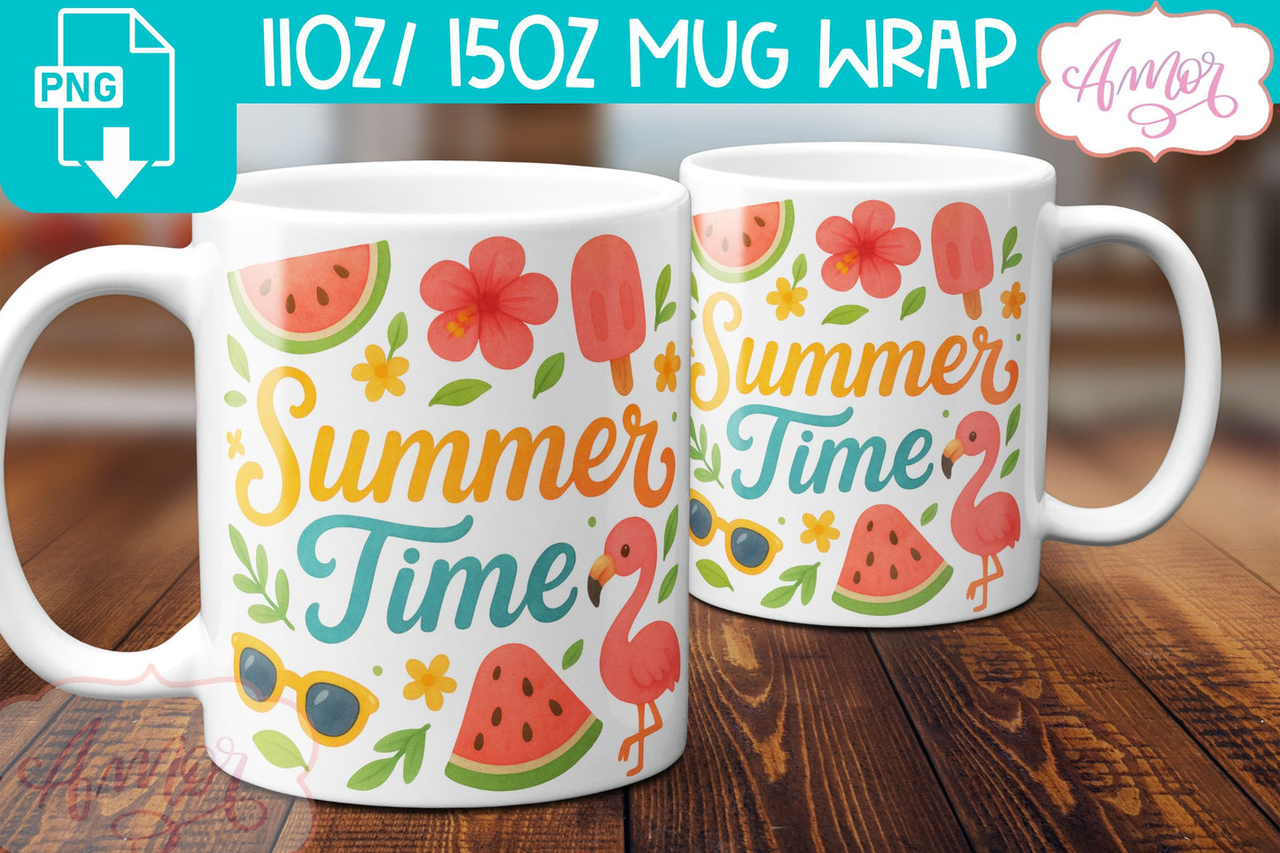 Summer wrap PNG sublimation BUNDLE, Beach mugs bundle PNG