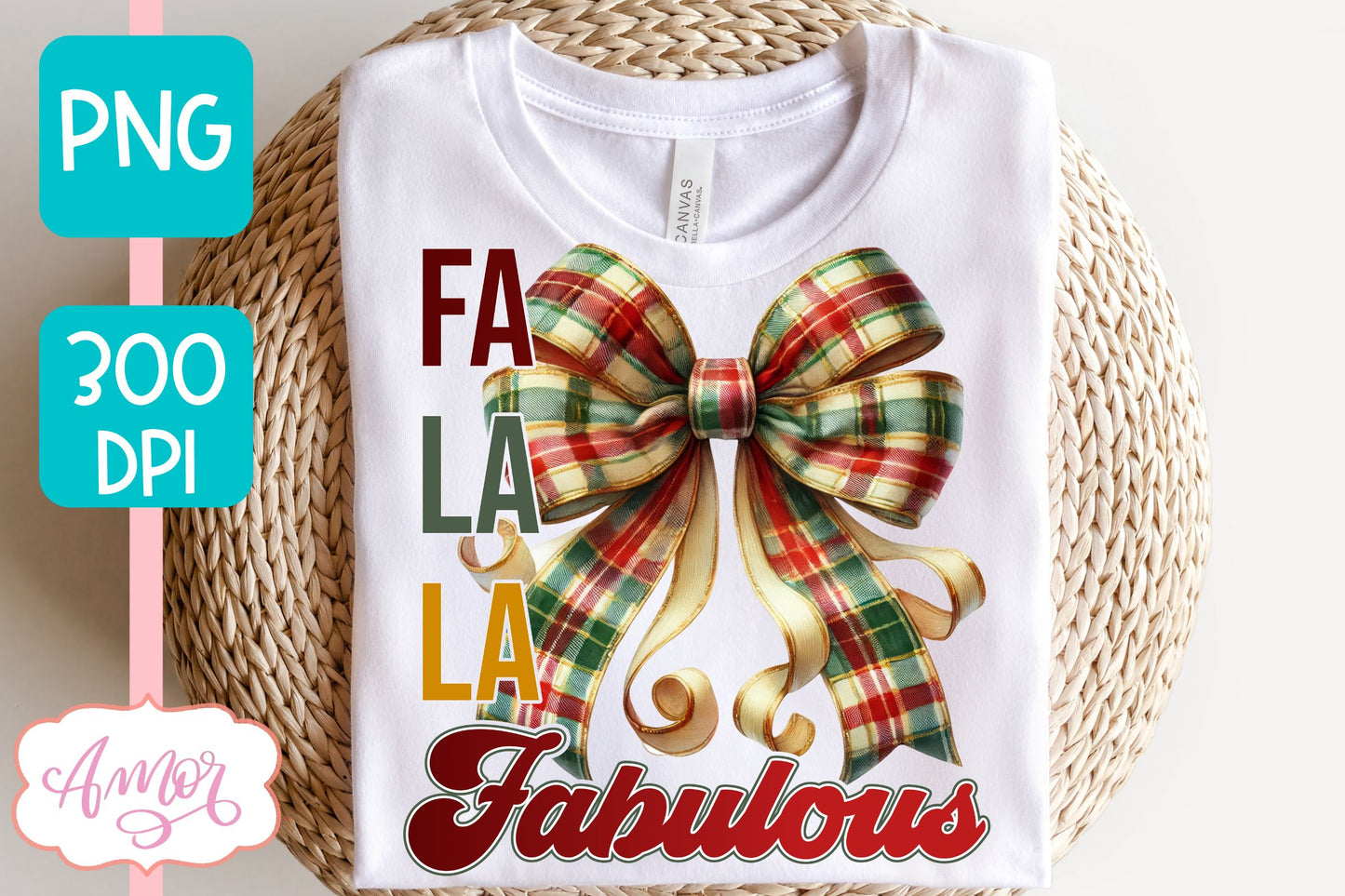 Fa la la fabulous sublimation | Christmas season PNG design