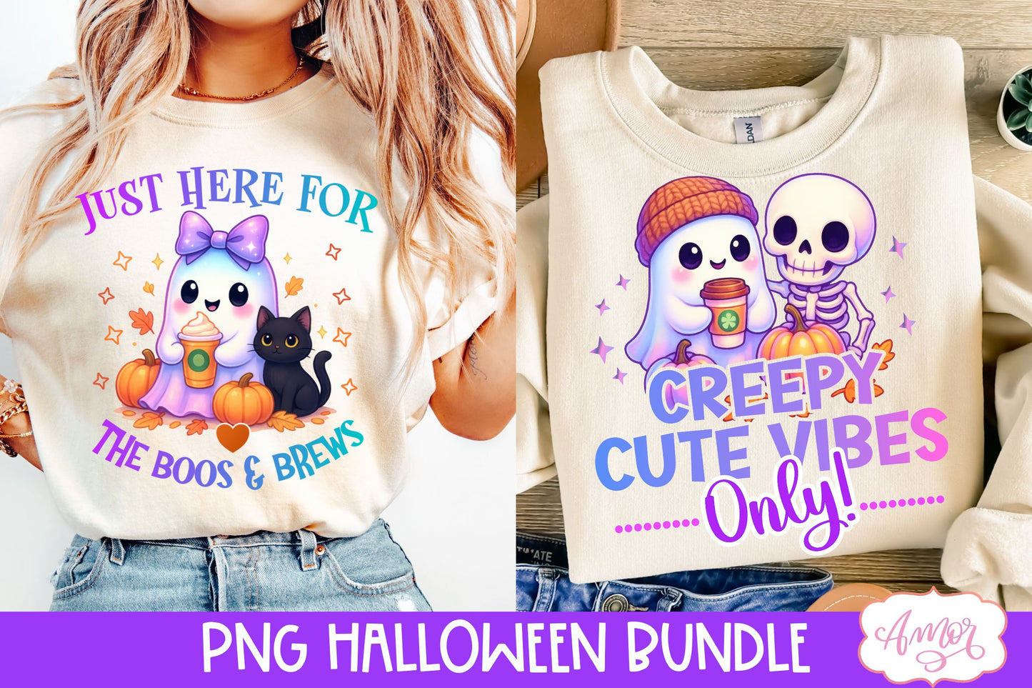 BUNDLE Halloween shirt png design, Spooky season sublimation