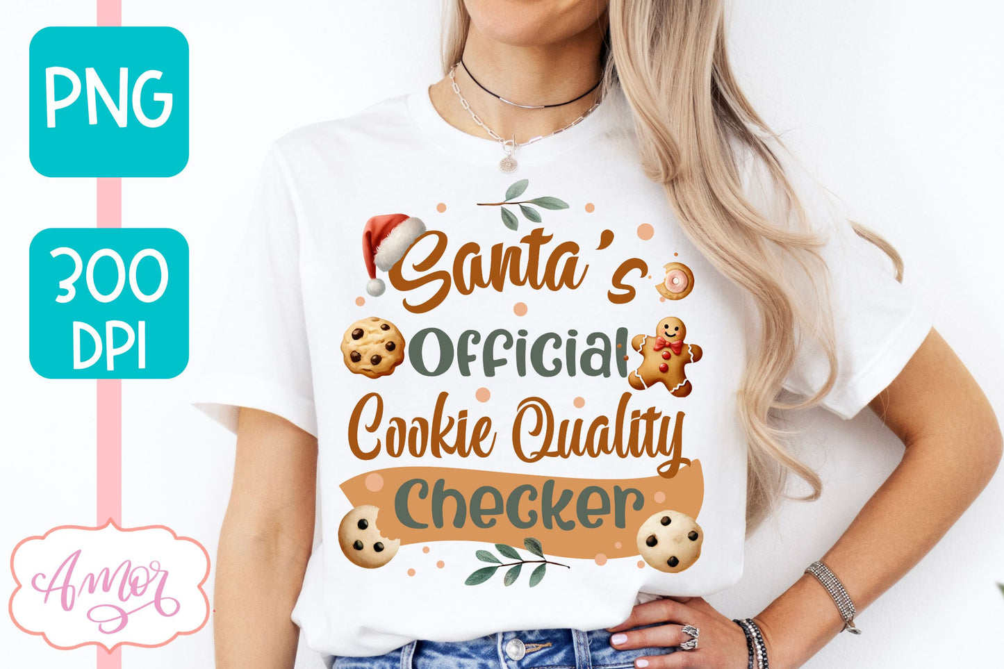 Santa's official cookie checker PNG | Funny Christmas PNG