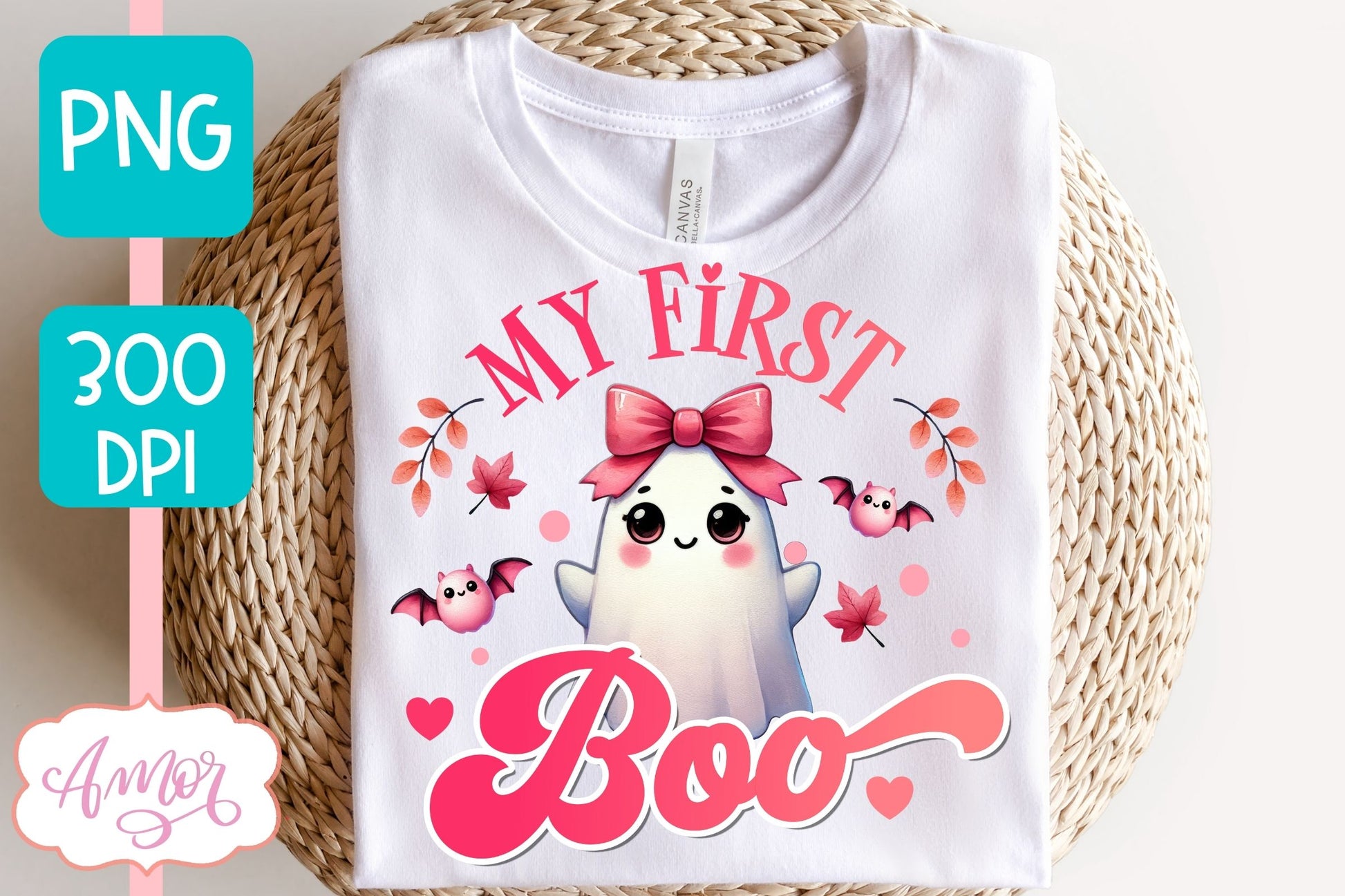 My first boo sublimation PNG | Kids Halloween design PNG