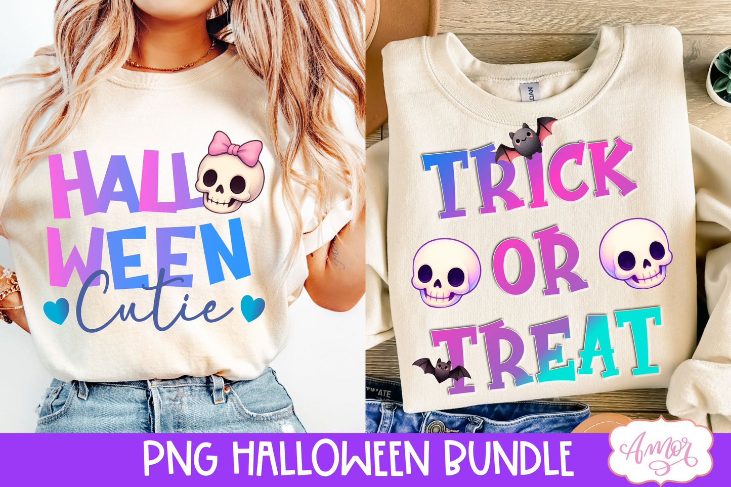 BUNDLE Halloween shirt png design, Spooky season sublimation