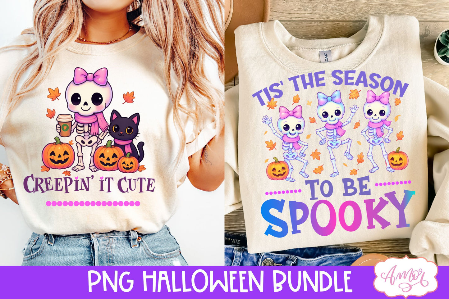 BUNDLE Halloween shirt png design, Spooky season sublimation
