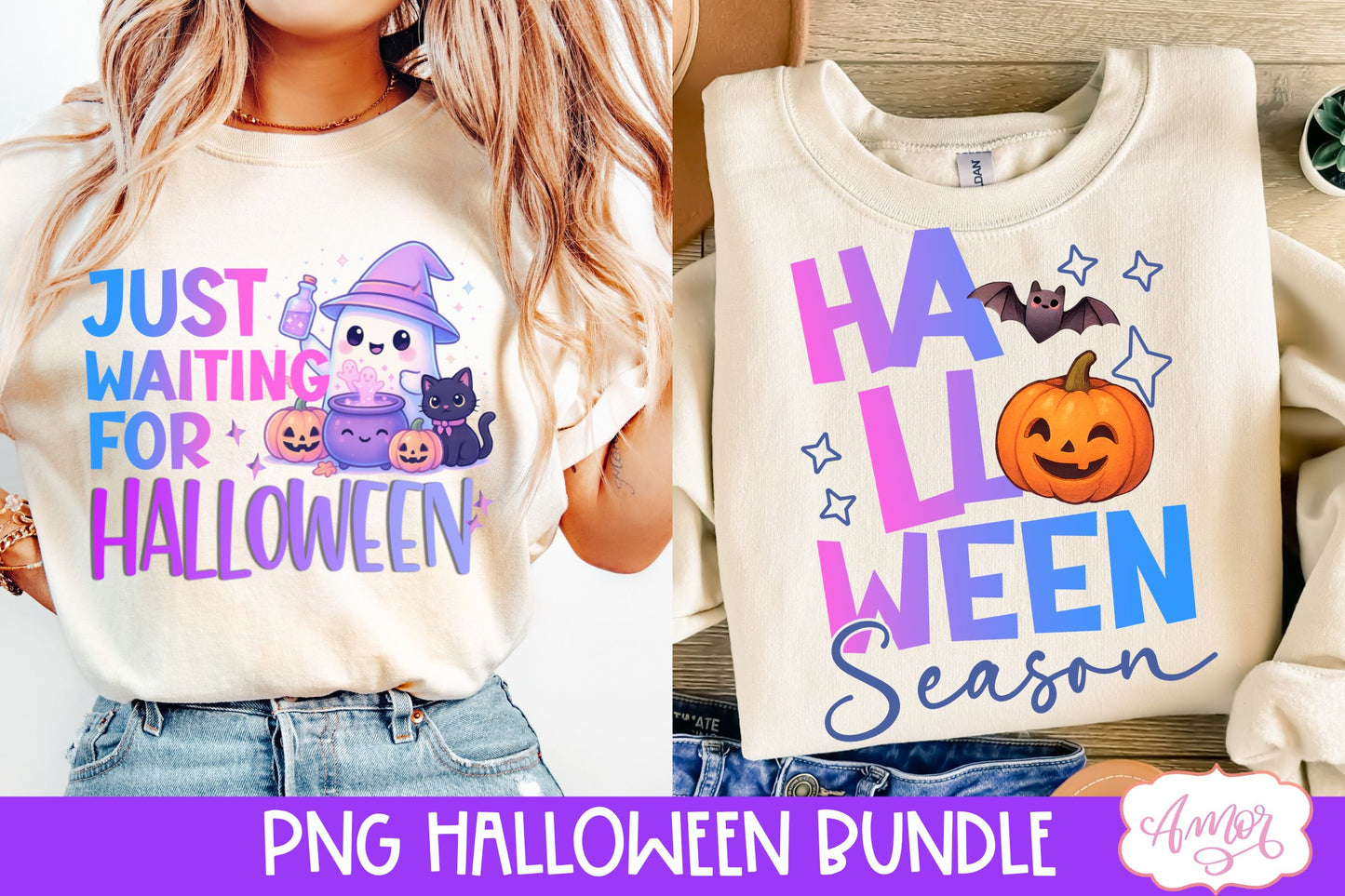 BUNDLE Halloween shirt png design, Spooky season sublimation