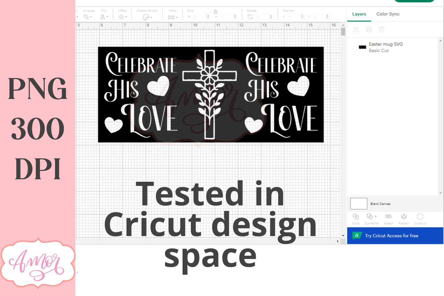 Easter Mug Wrap SVG for Cricut infusible ink | Christian SVG