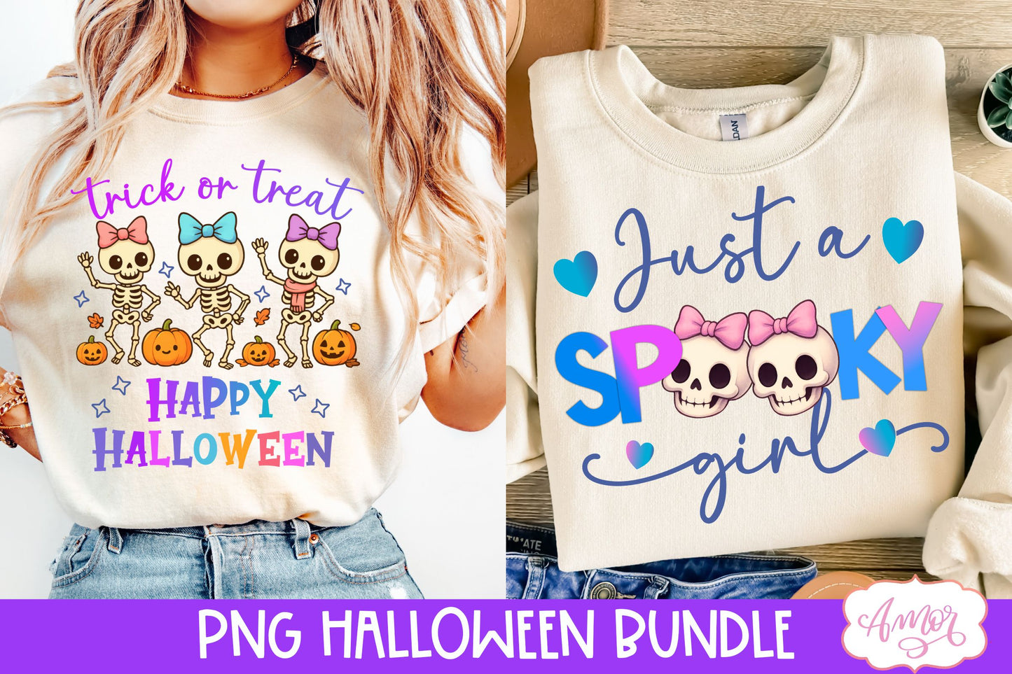 BUNDLE Halloween shirt png design, Spooky season sublimation