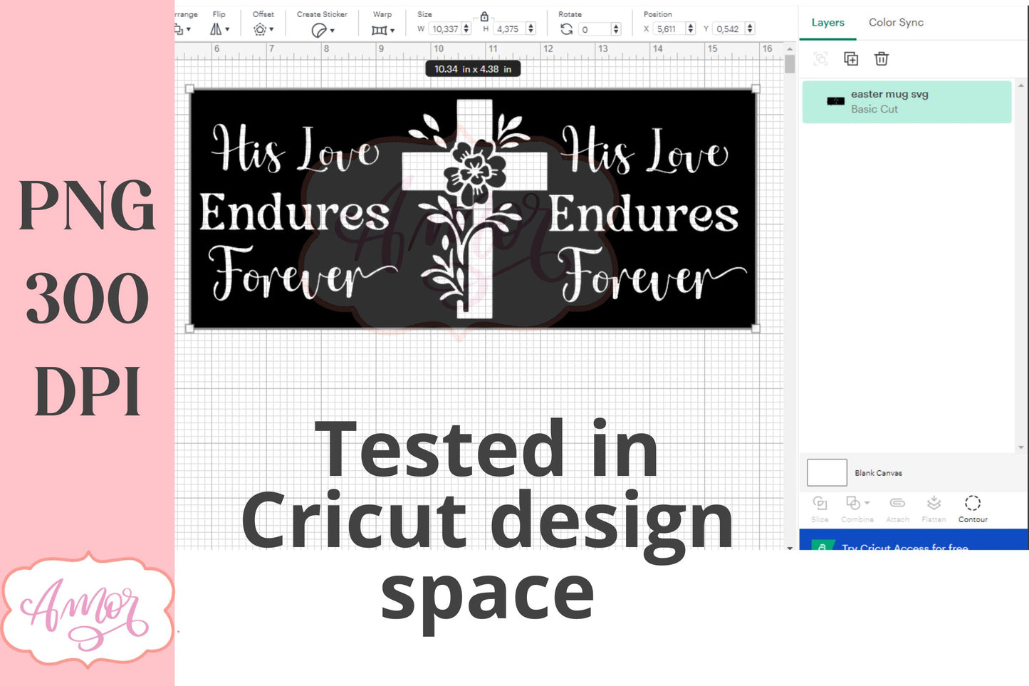 Easter Mug Wrap SVG for Cricut infusible ink | Christian SVG