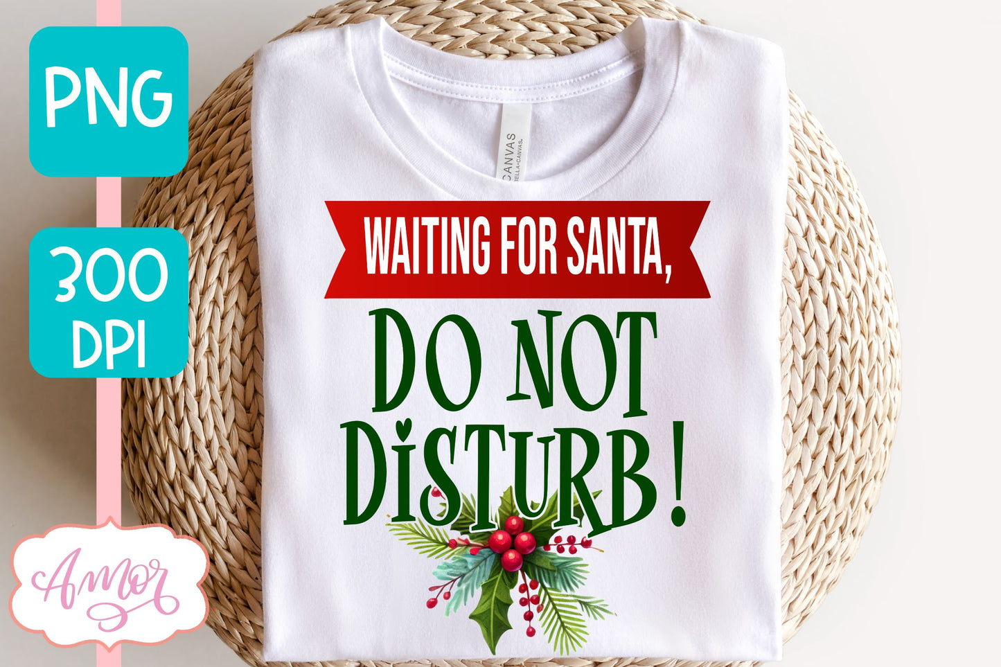 Funny Christmas PNG sublimation | Wainting for Santa PNG