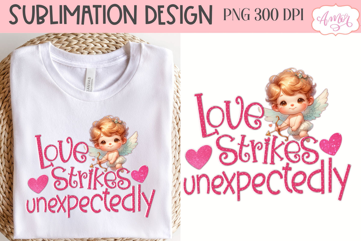 BUNDLE Valentine's day PNG for sublimation | Cute Cupid PNG