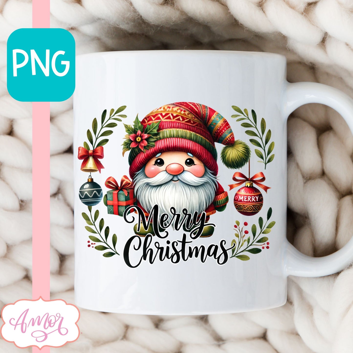 Merry Christmas PNG sublimation | Christmas gnome shirt PNG