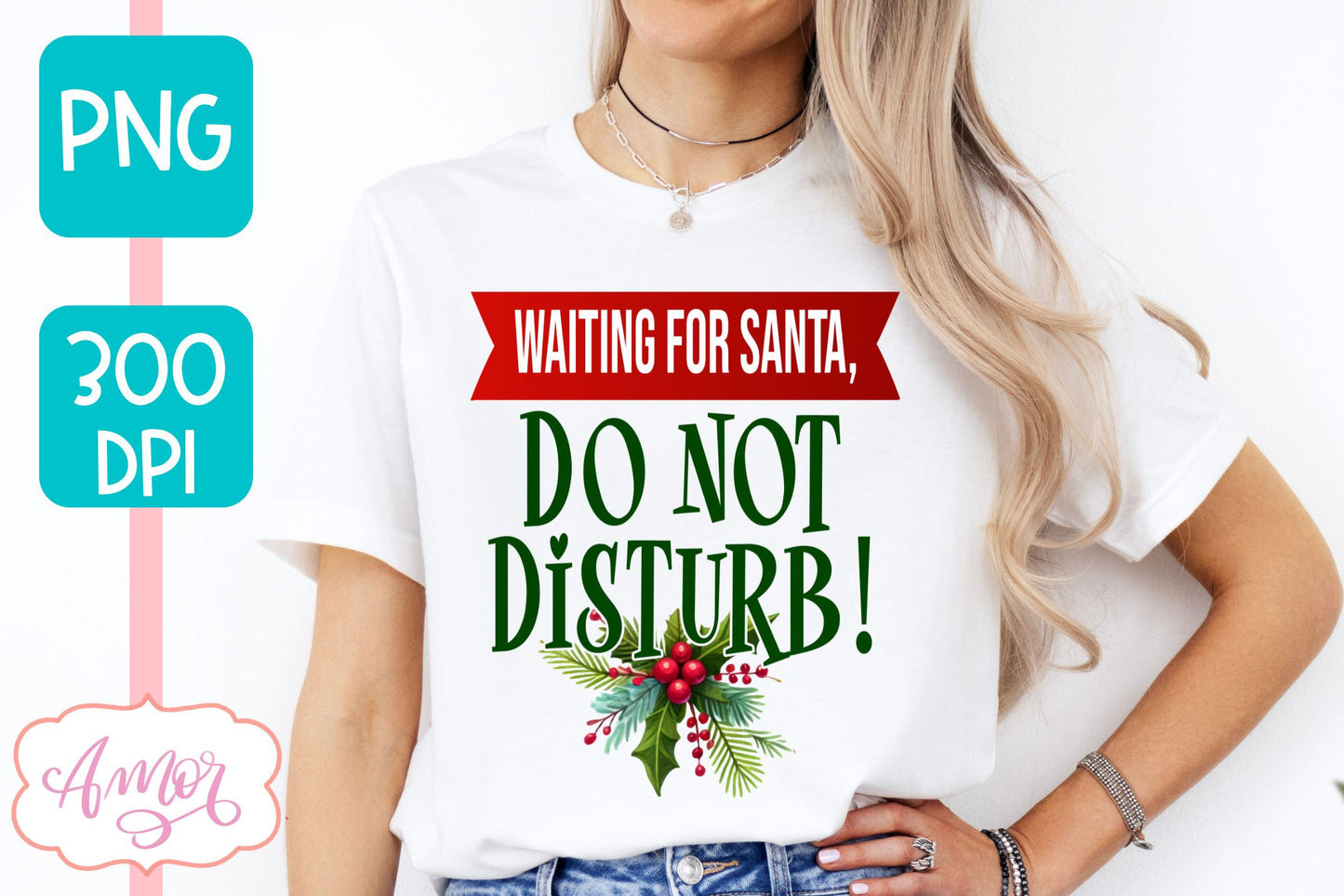 Funny Christmas PNG sublimation | Wainting for Santa PNG