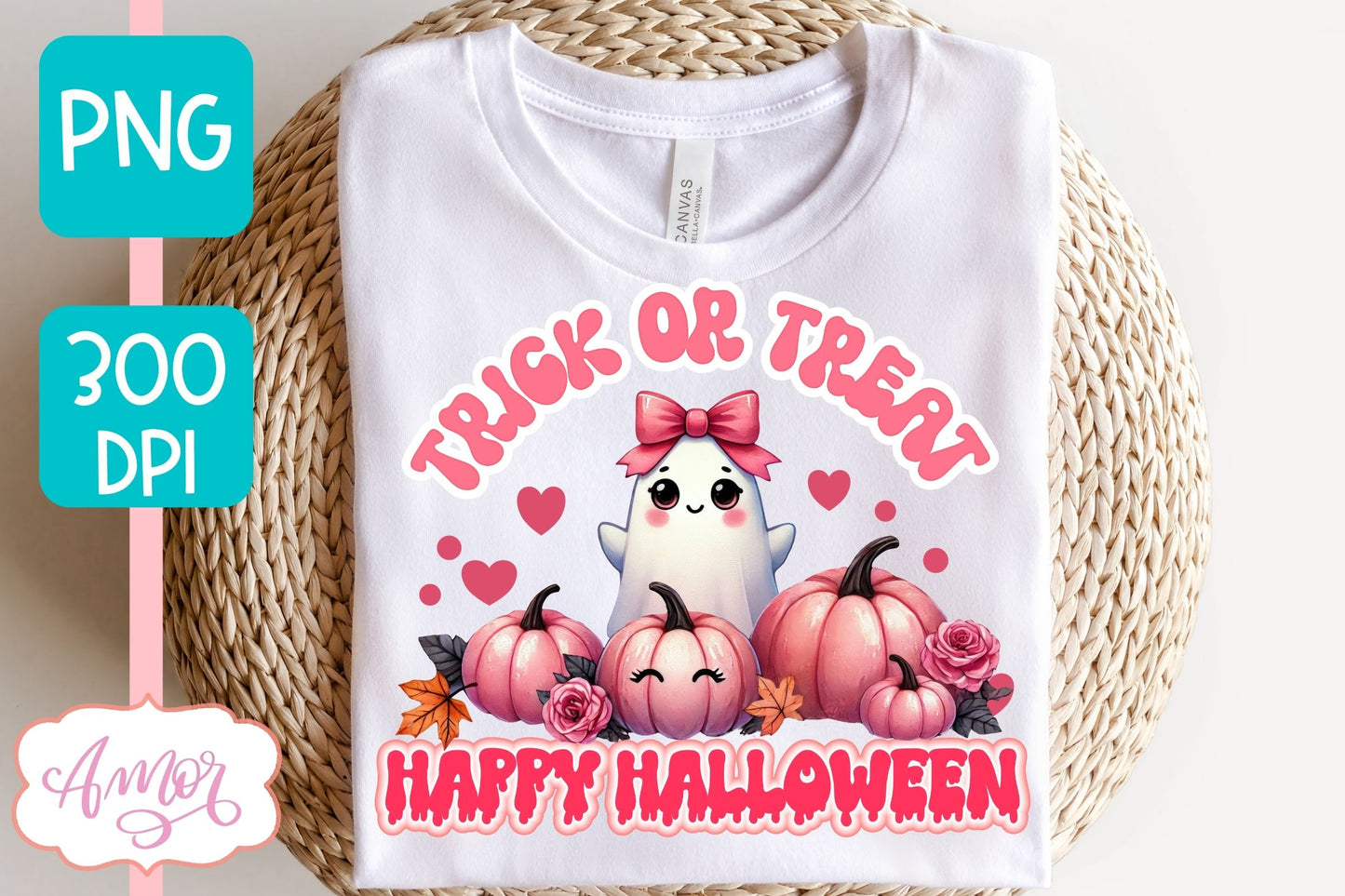 Trick or treat sublimation PNG | Pink Halloween PNG design