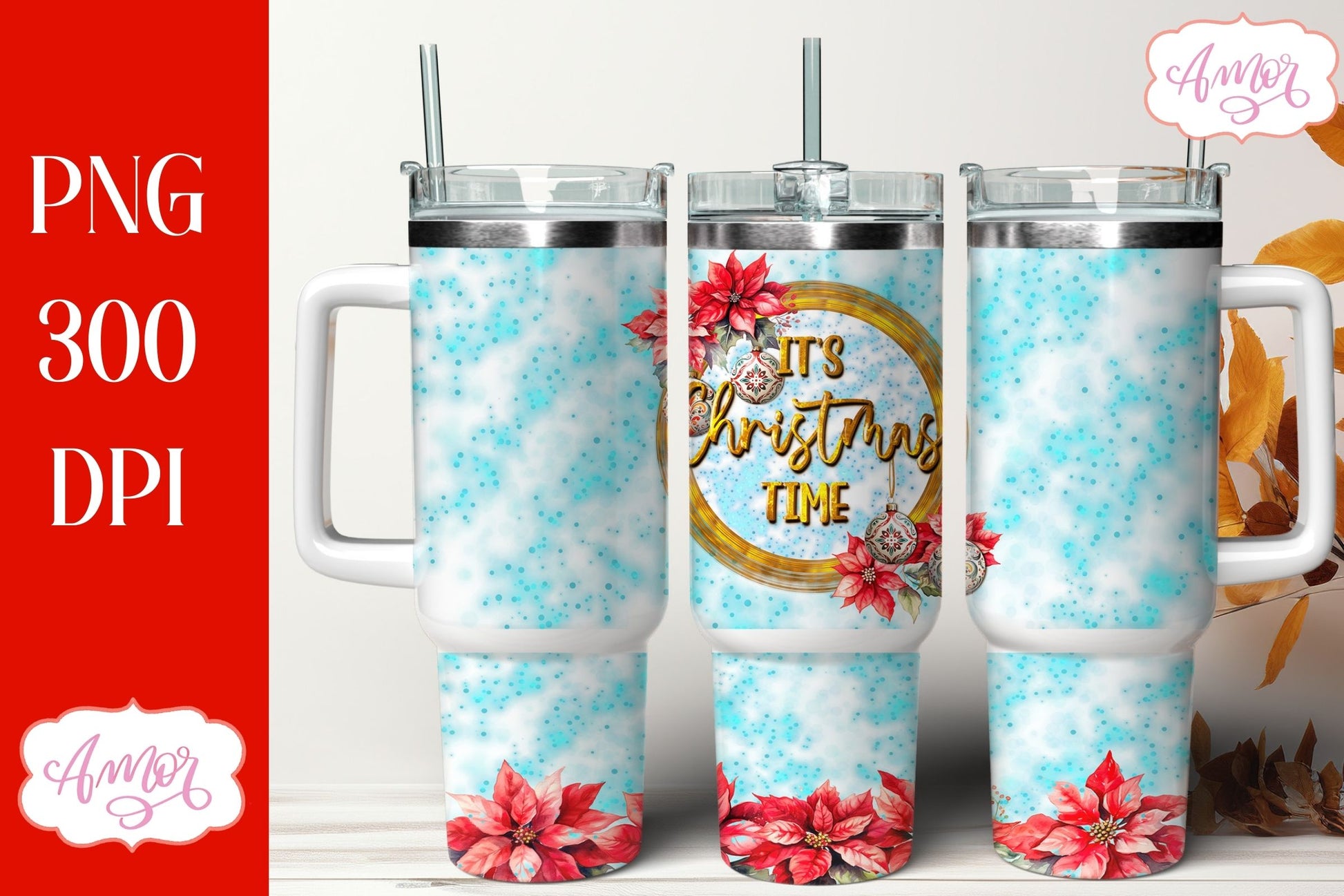 Christmas 40 oz tumbler PNG for sublimation