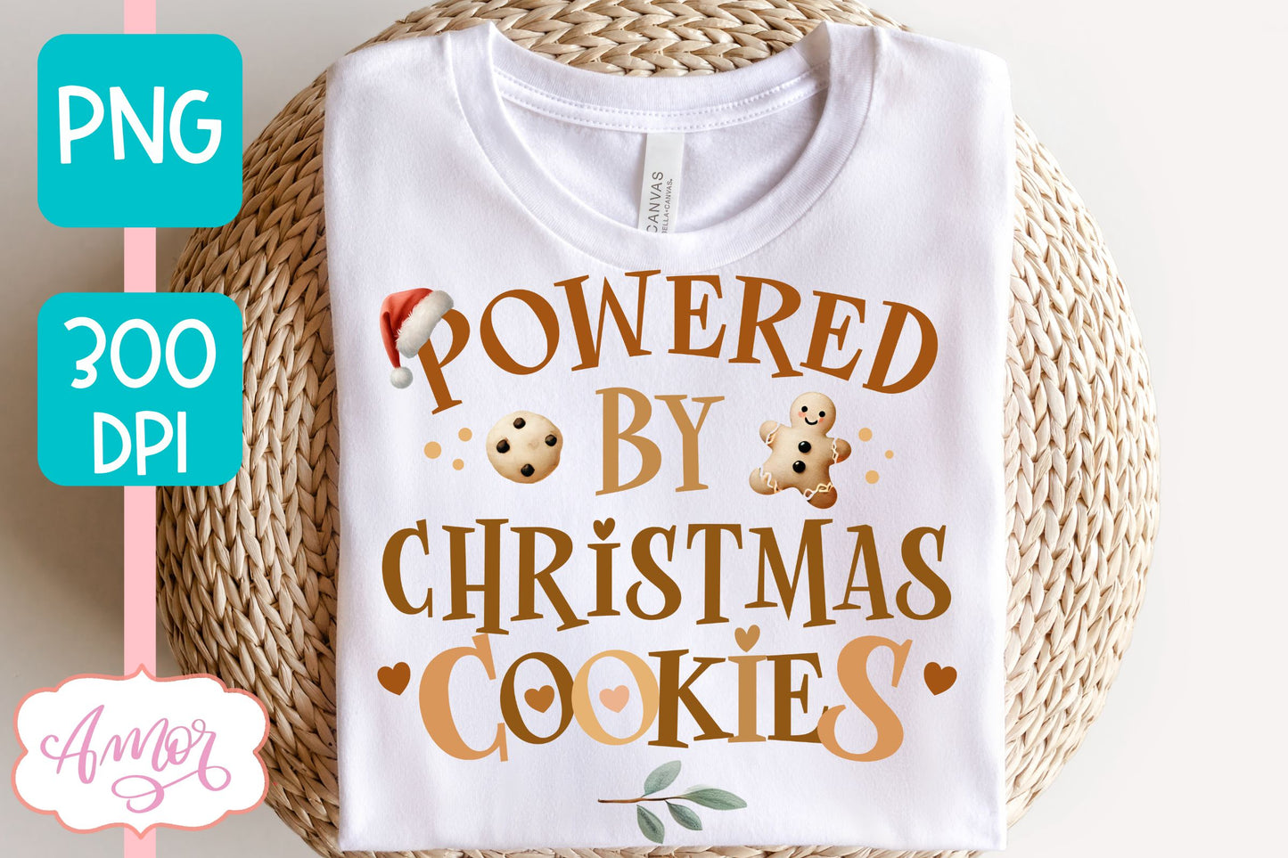 Powered by Christmas cookies PNG | Cute Christmas PNG