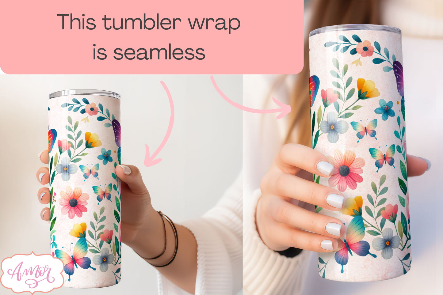 Be kind tumbler wrap sublimation PNG | Floral tumbler wrap