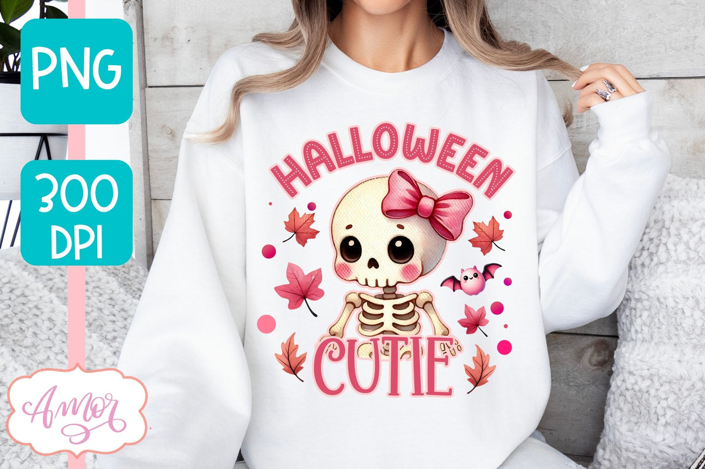 Halloween cutie PNG for sublimation | Pink Halloween PNG