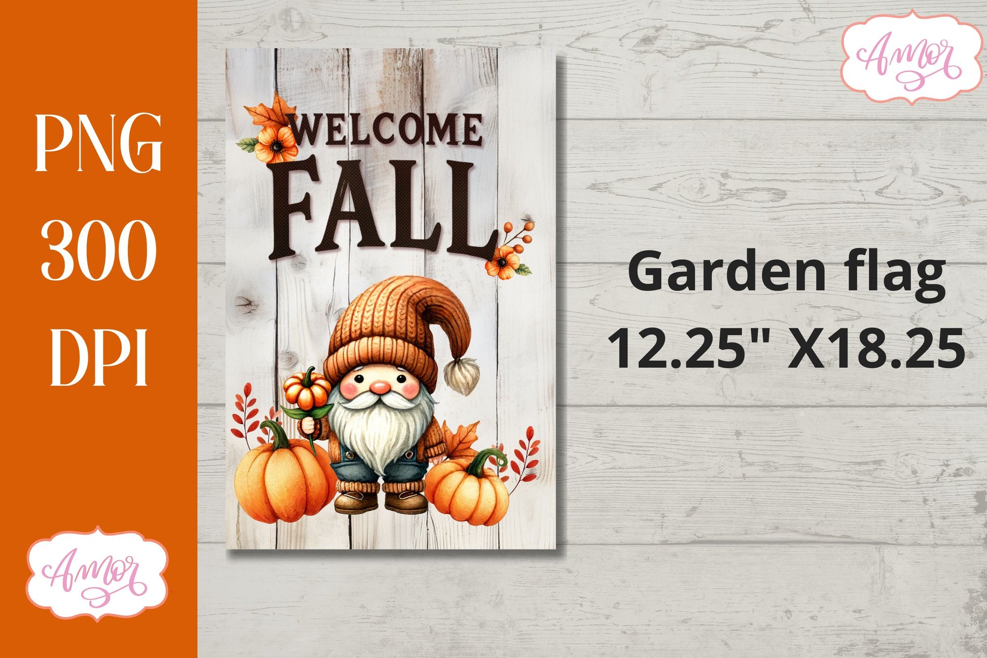 Bundle Fall garden flag PNG for sublimation