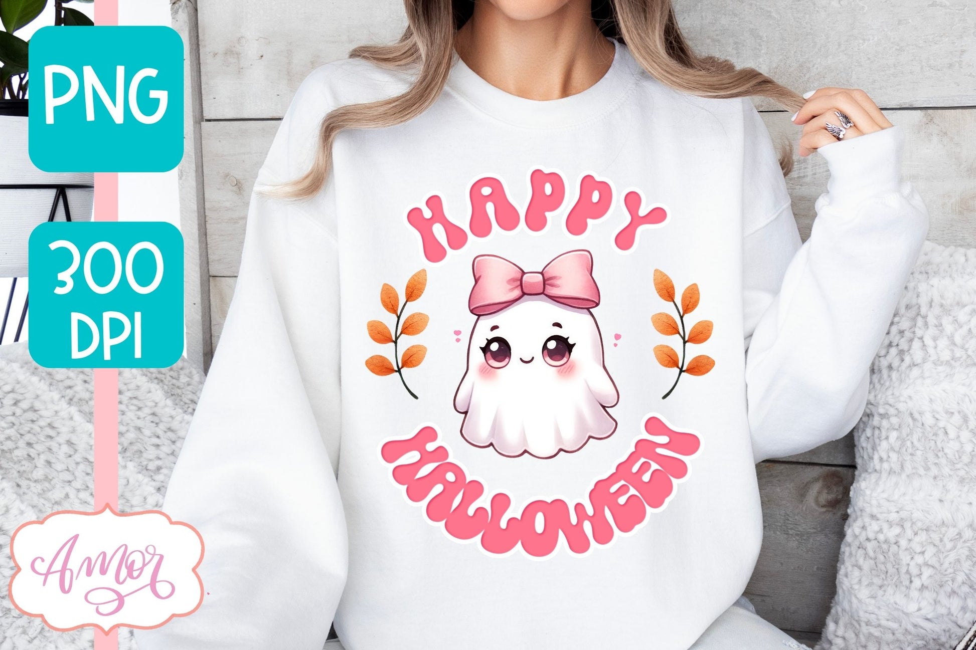 Pink Halloween sublimation PNG | Happy Halloween shirt PNG