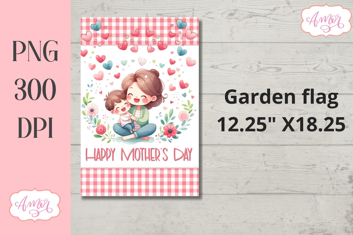 Happy Mother's day garden flag PNG for sublimation BUNDLE