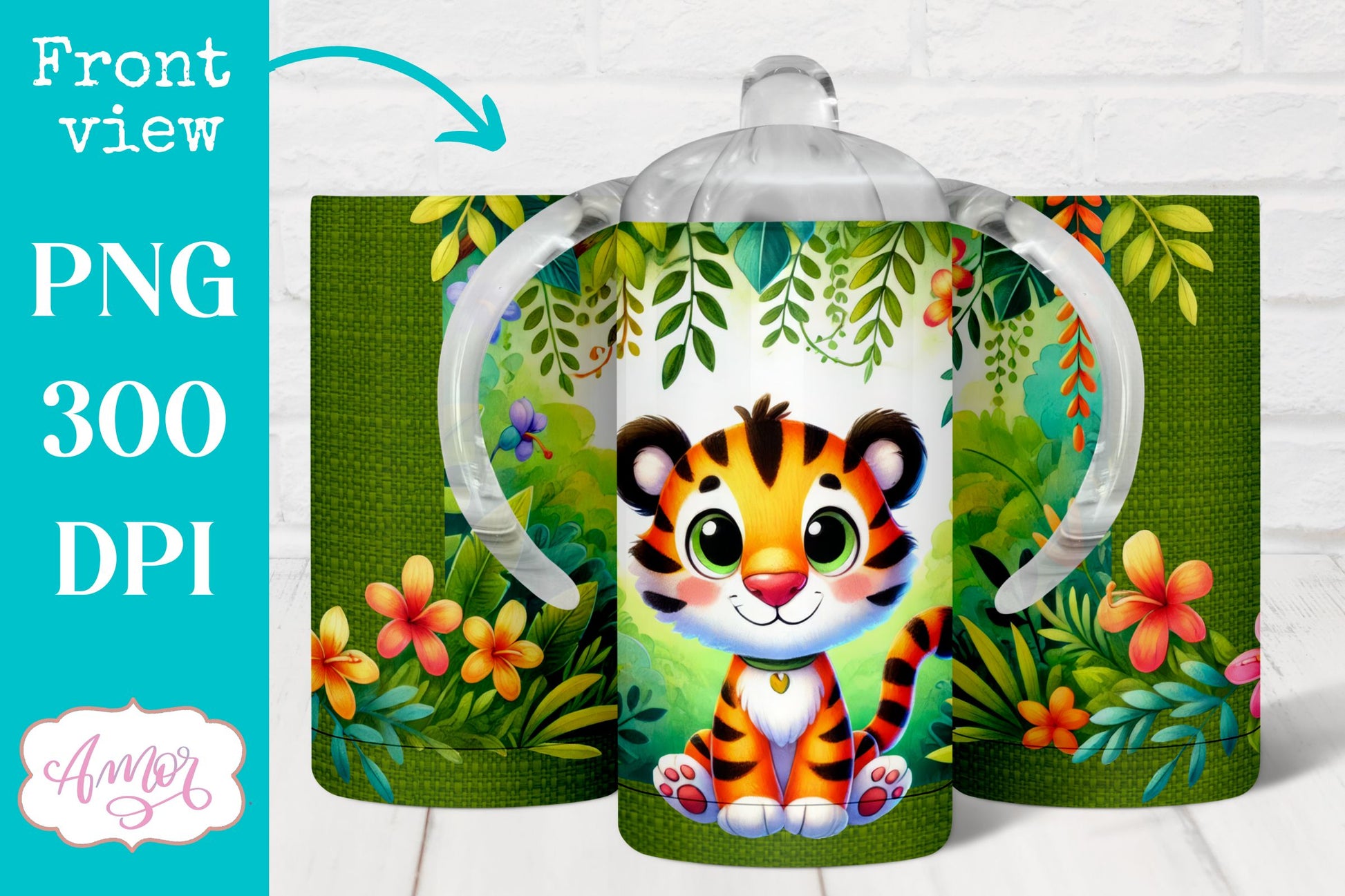 Cute tigger sippy cup sublimation PNG | Baby 12oz tumbler PNG