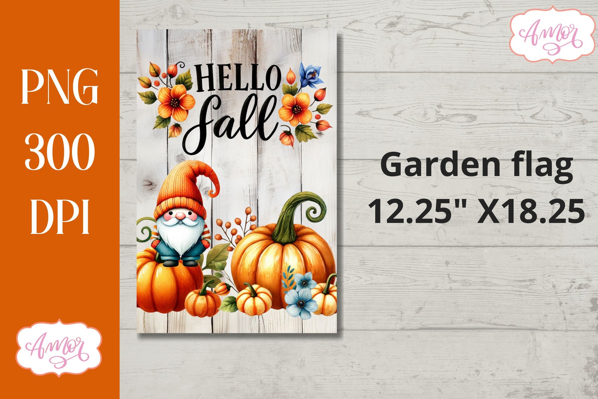 Bundle Fall garden flag PNG for sublimation