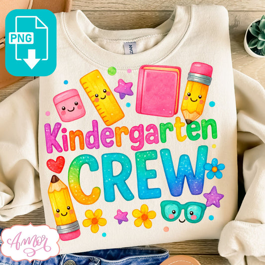 Kindergarten crew shirt PNG, Kindergarten Teacher PNG