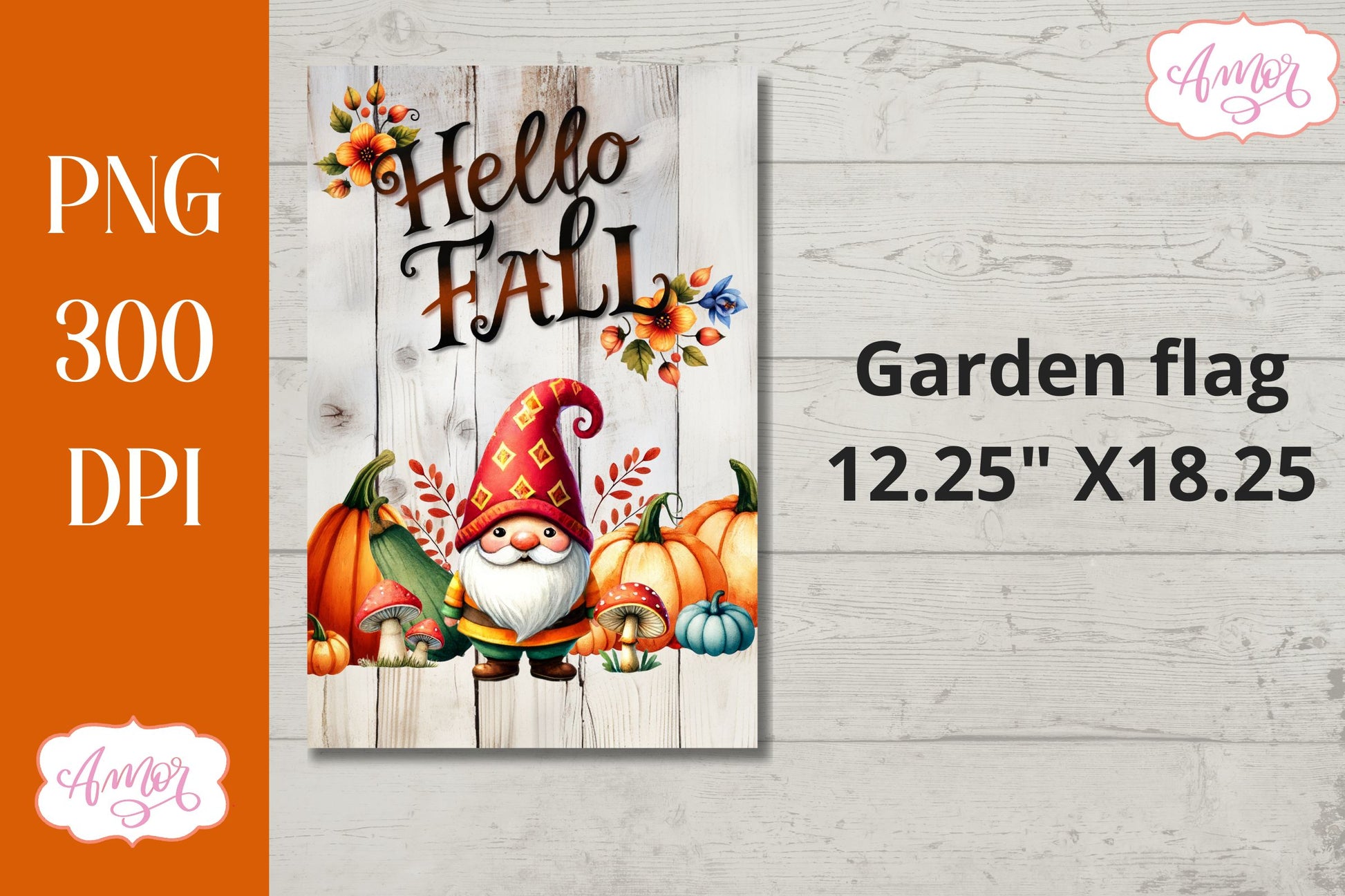 Bundle Fall garden flag PNG for sublimation