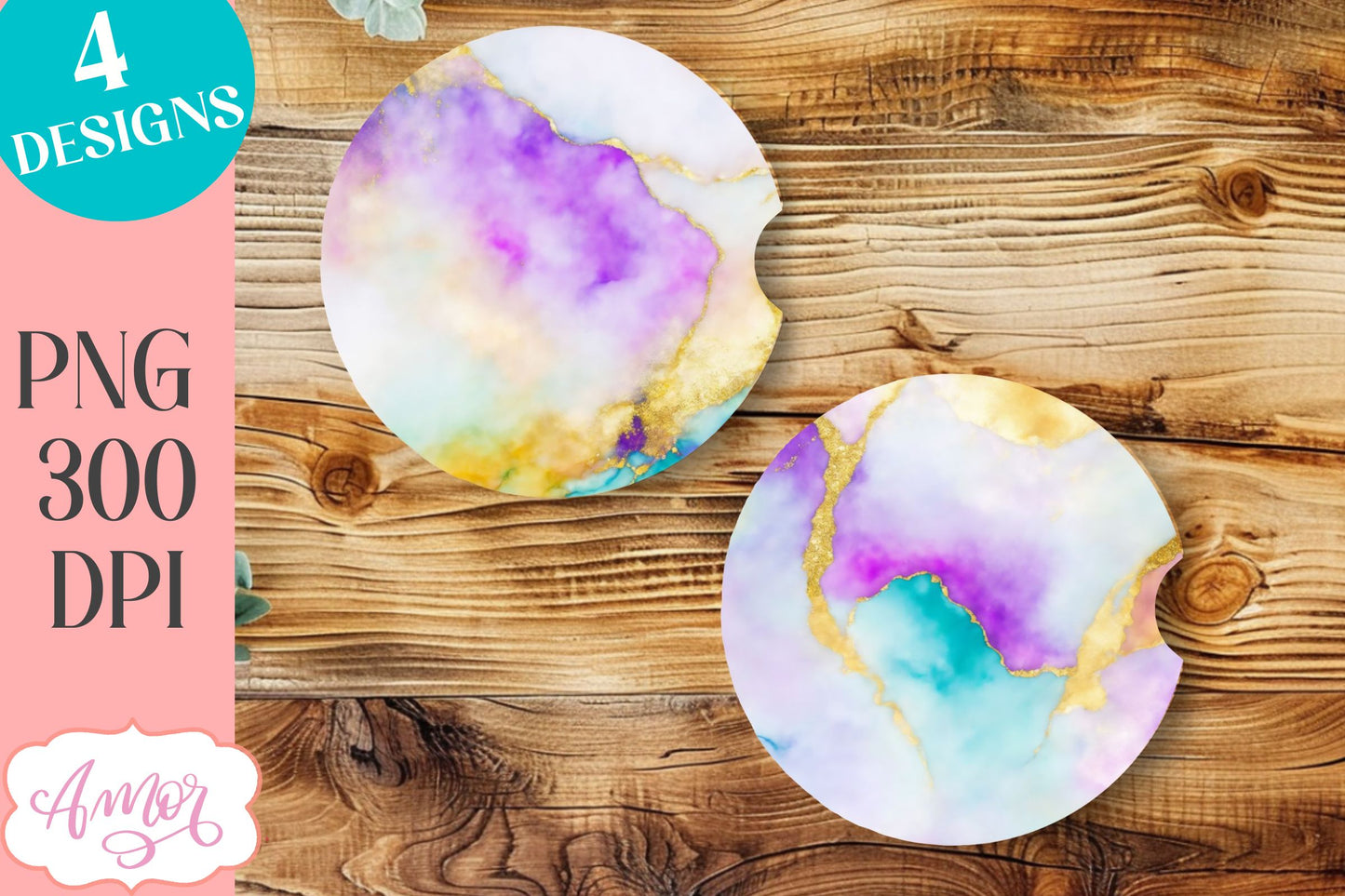 Alcohol ink car coaster sublimation | Abstract coaster PNG