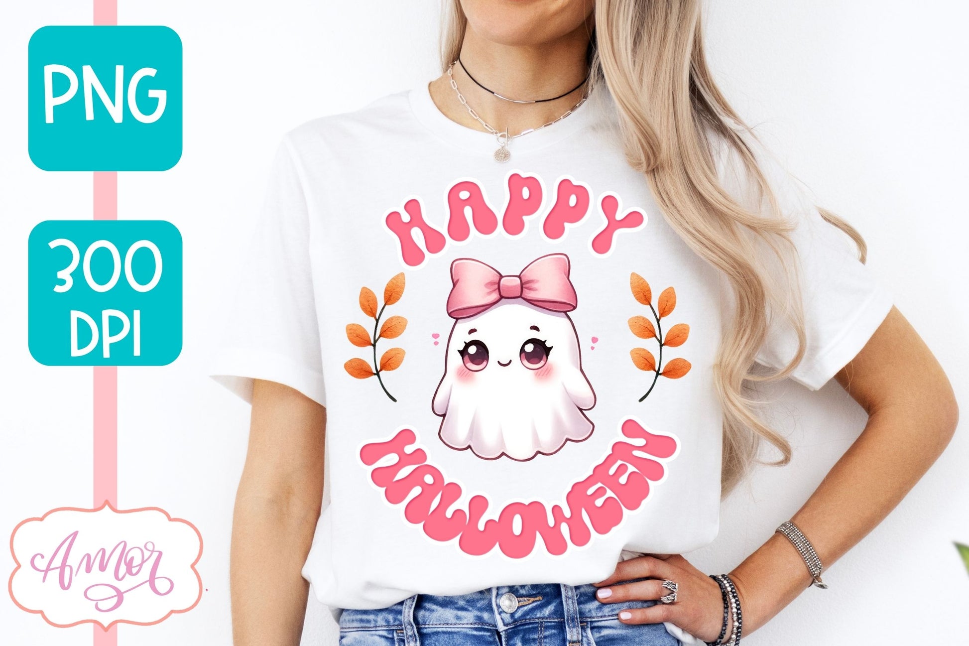 Pink Halloween sublimation PNG | Happy Halloween shirt PNG