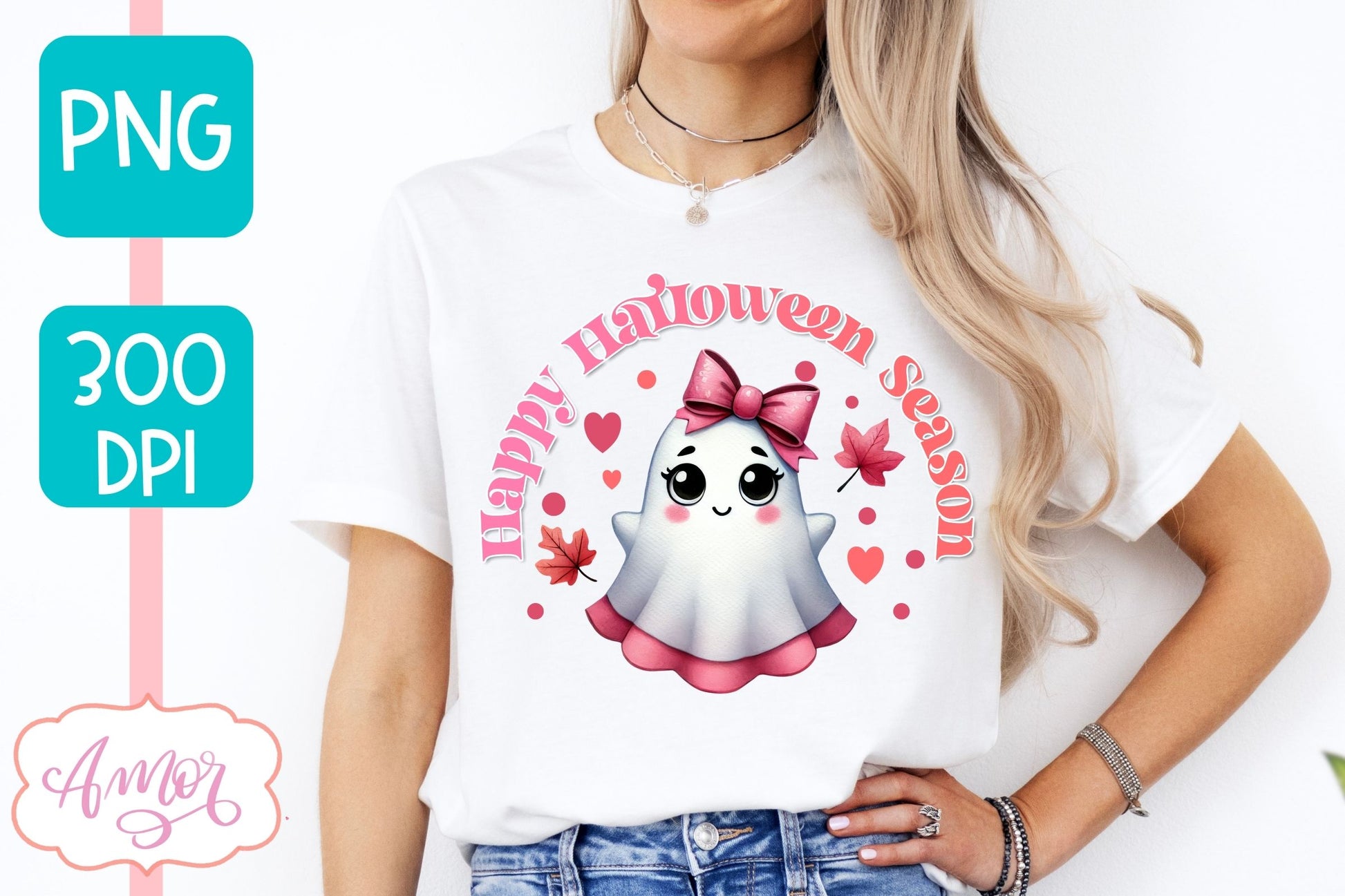 Pink Halloween sublimation PNG | Happy Halloween season PNG