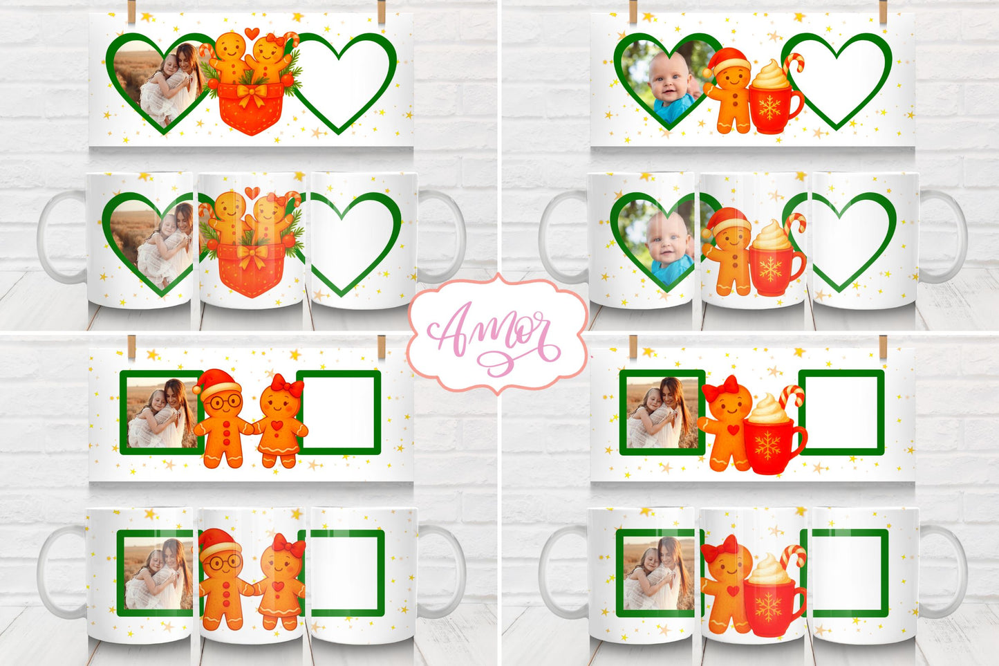 DIGITAL DOWNLOAD BUNDLE Christmas photo mug wrap