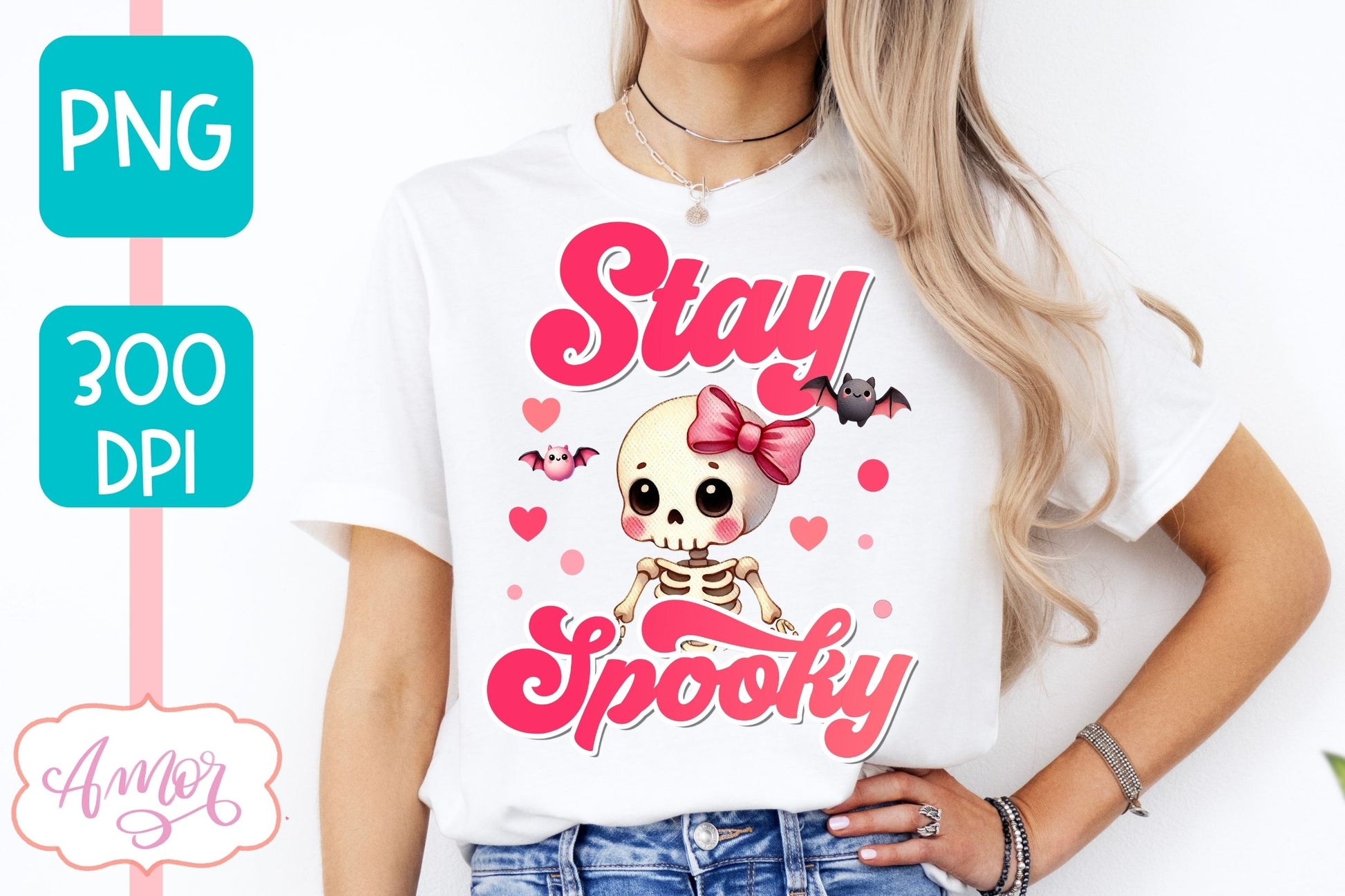 Stay spooky sublimation PNG | Pink Halloween sublimation PNG