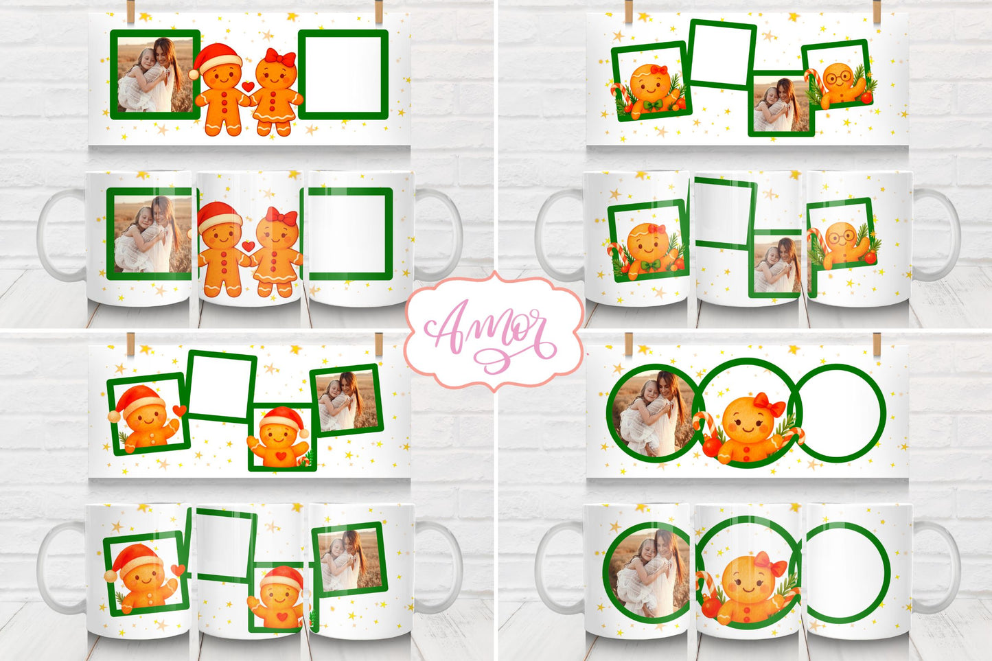 DIGITAL DOWNLOAD BUNDLE Christmas photo mug wrap