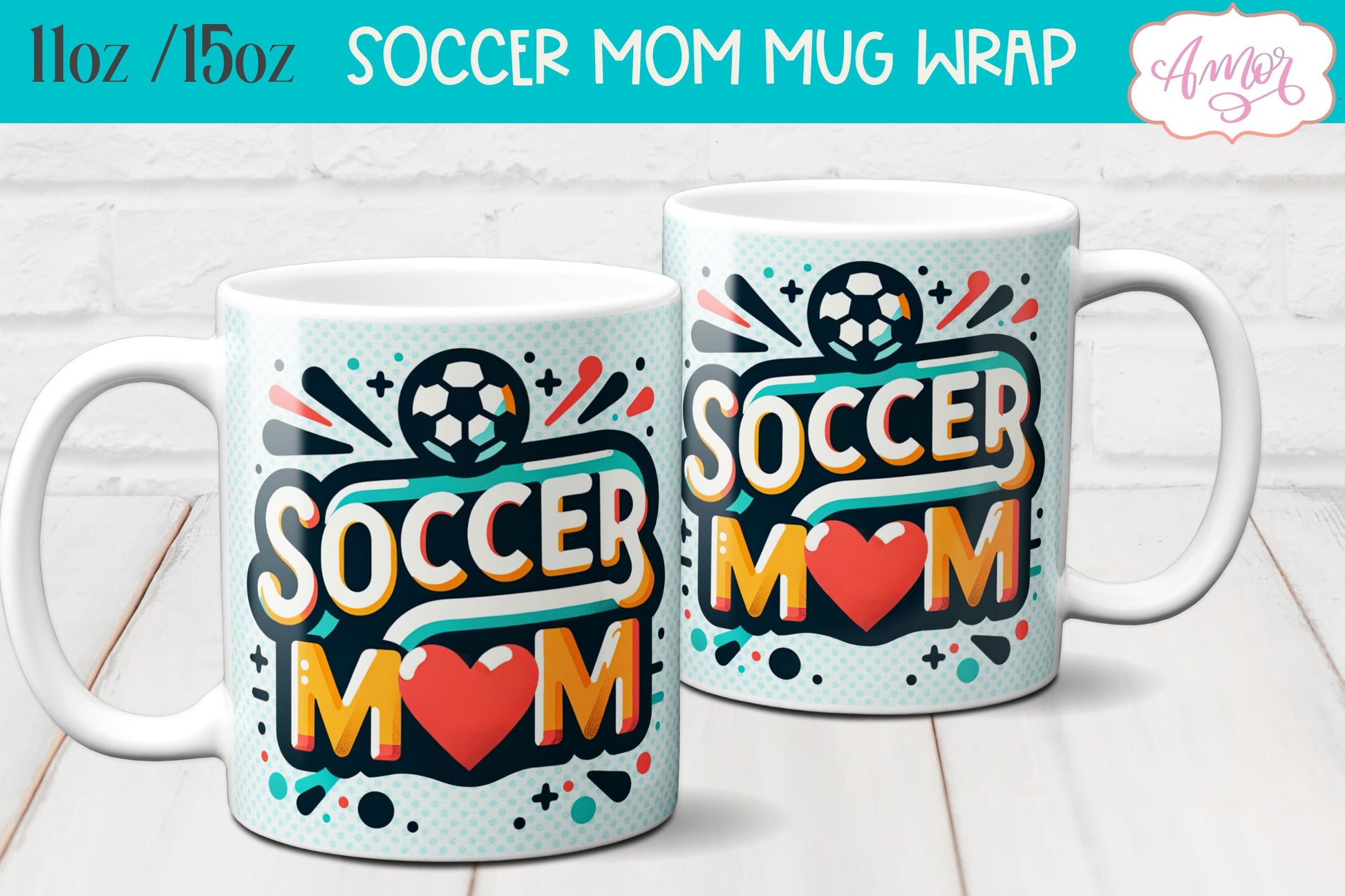 BUNDLE Soccer mom mug wrap PNG for sublimation