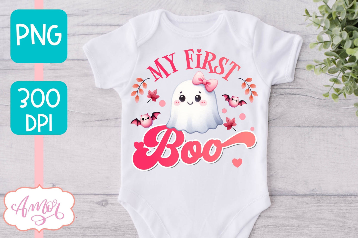 My first boo sublimation PNG | Kids Halloween design PNG