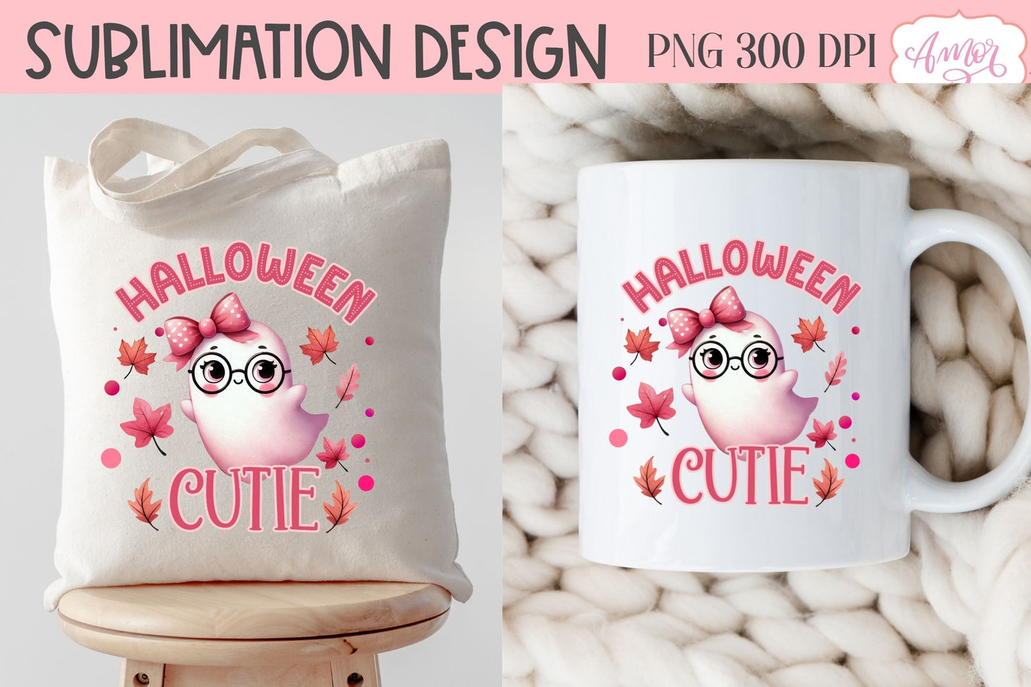 Halloween cutie PNG for sublimation | Pink Halloween PNG