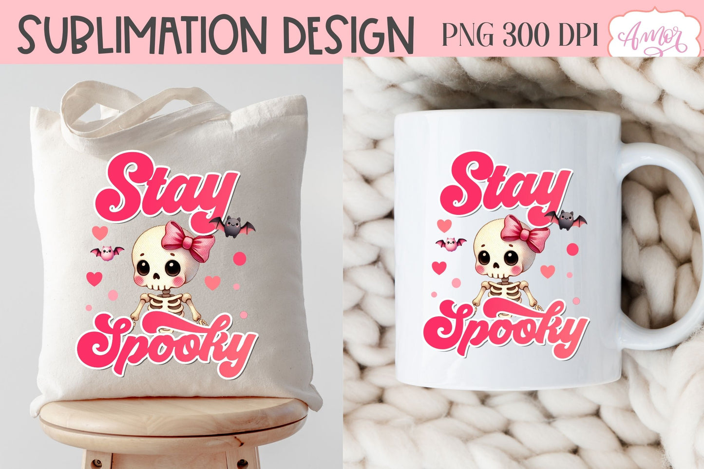 Stay spooky sublimation PNG | Pink Halloween sublimation PNG