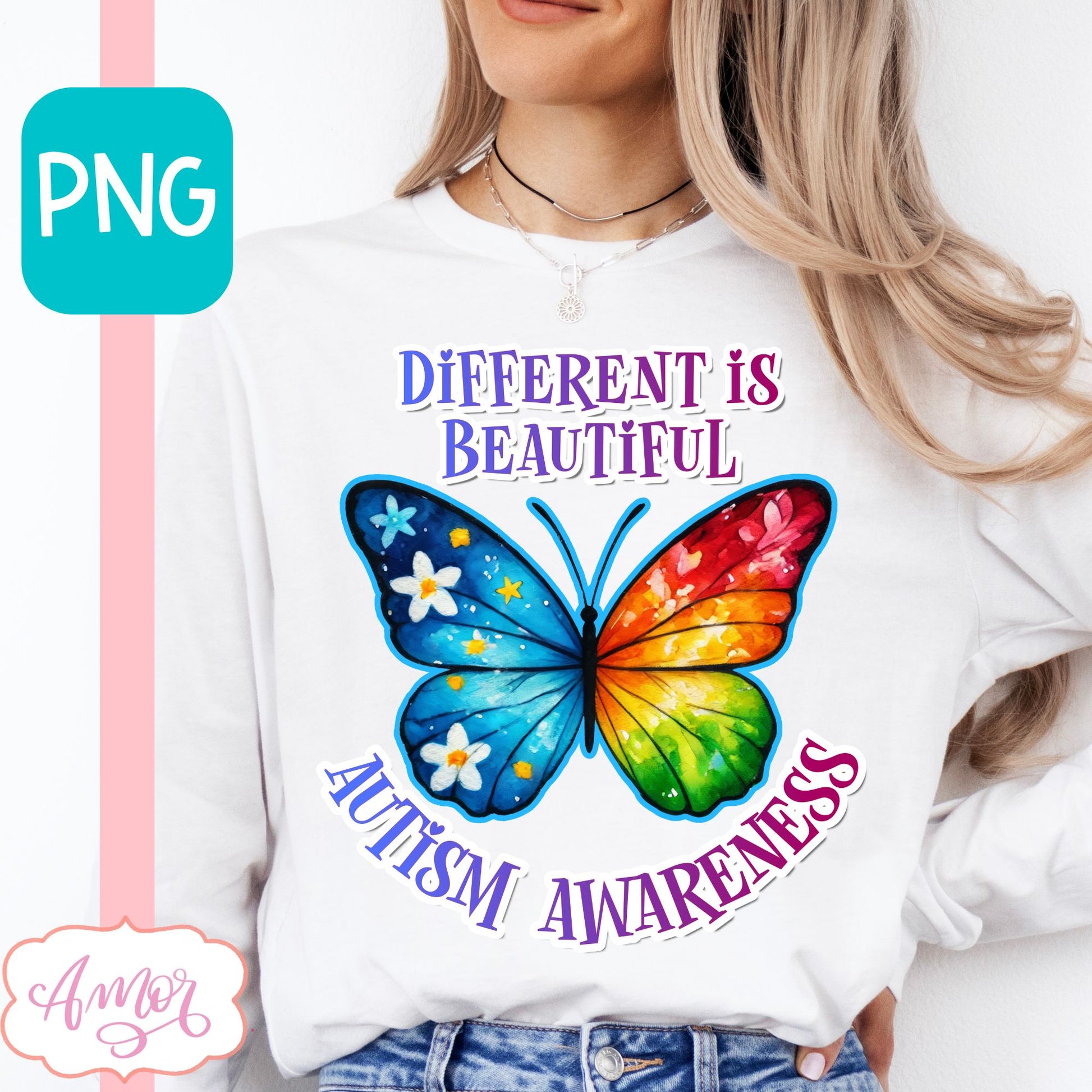 Autism Awareness PNG sublimation | Different is beautiful PNG