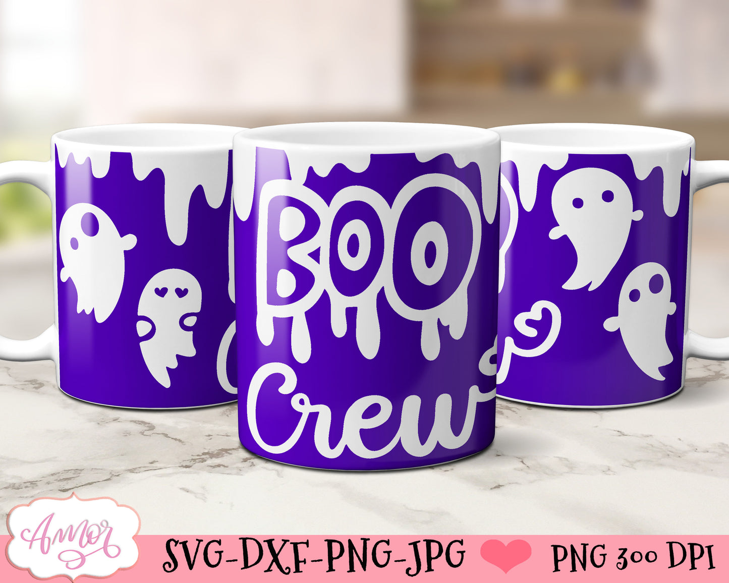 Boo crew mug wrap SVG for infusible ink | Halloweent mug