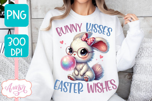 Cute Easter sublimation PNG | Coquette bunny PNG design