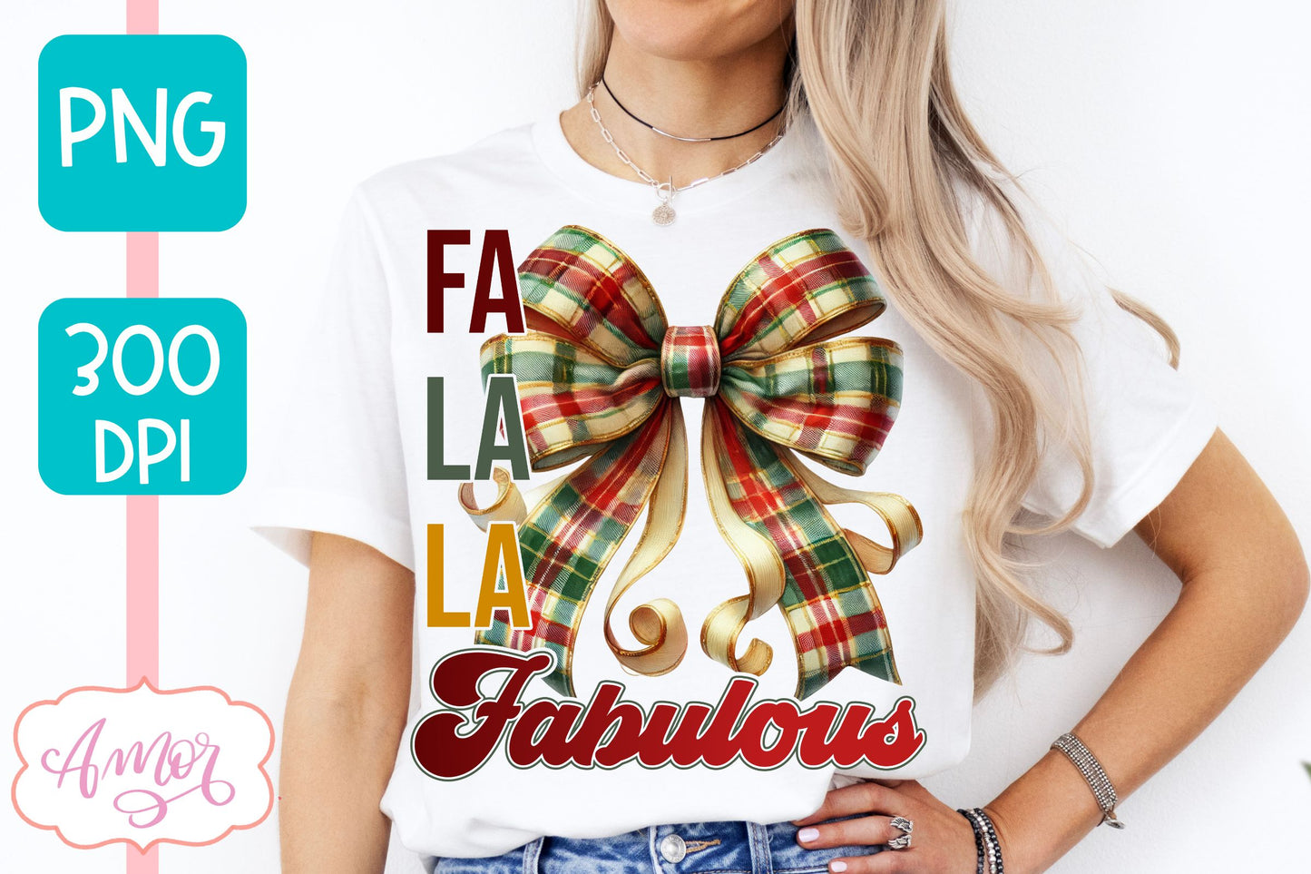 Fa la la fabulous sublimation | Christmas season PNG design