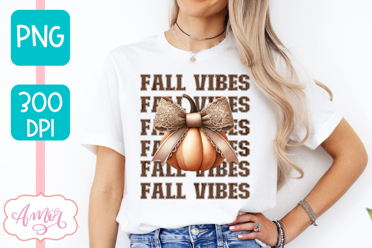 Fall vibes sublimation PNG | Coquette bow PNG design