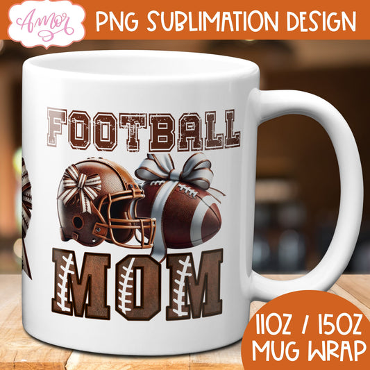 Football Mom mug wrap sublimation | American Football mug