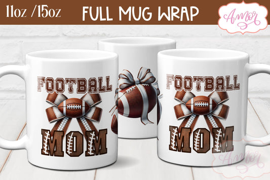 Football Mom mug wrap sublimation | American Football mug