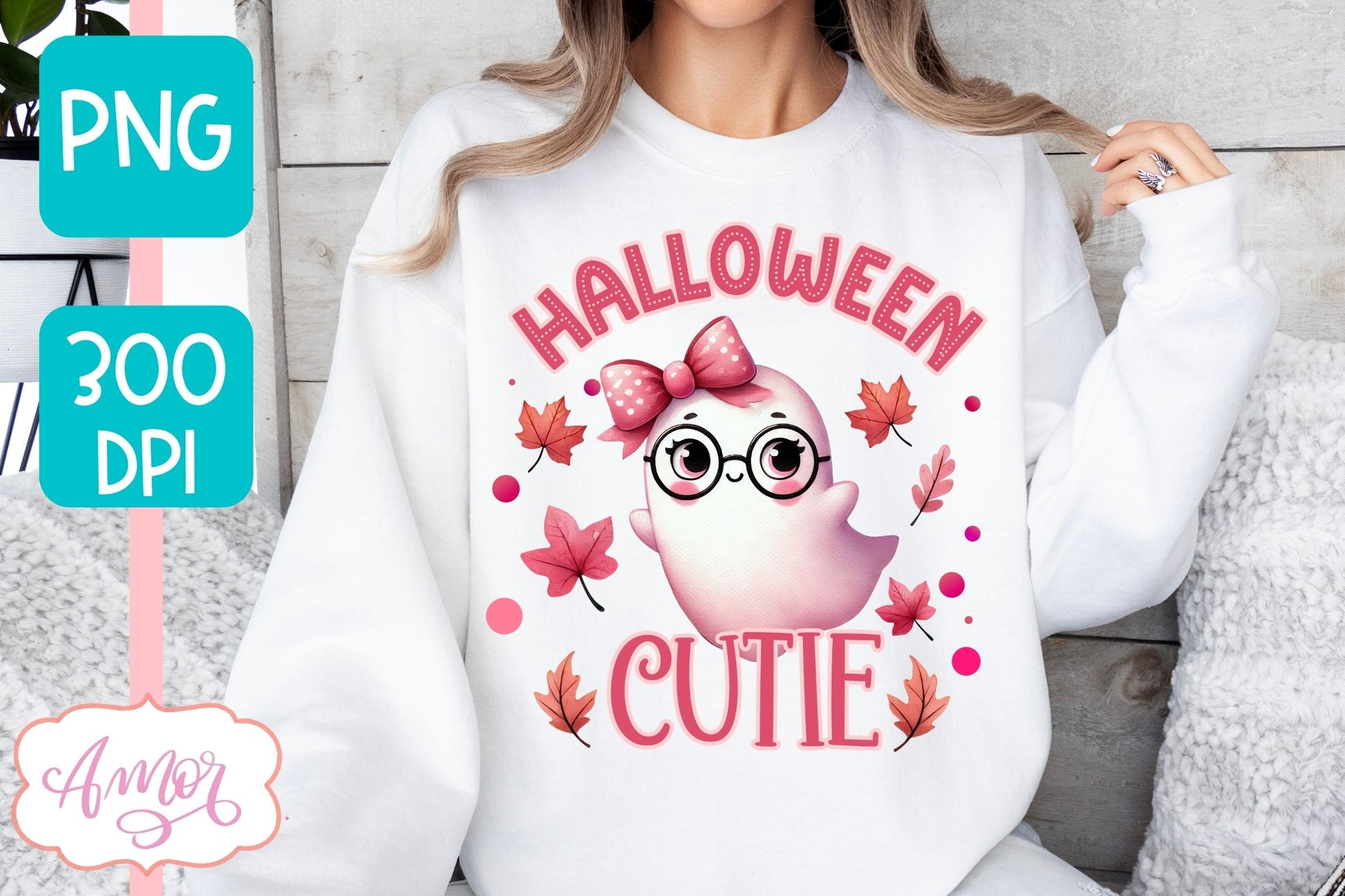 Halloween cutie PNG for sublimation | Pink Halloween PNG