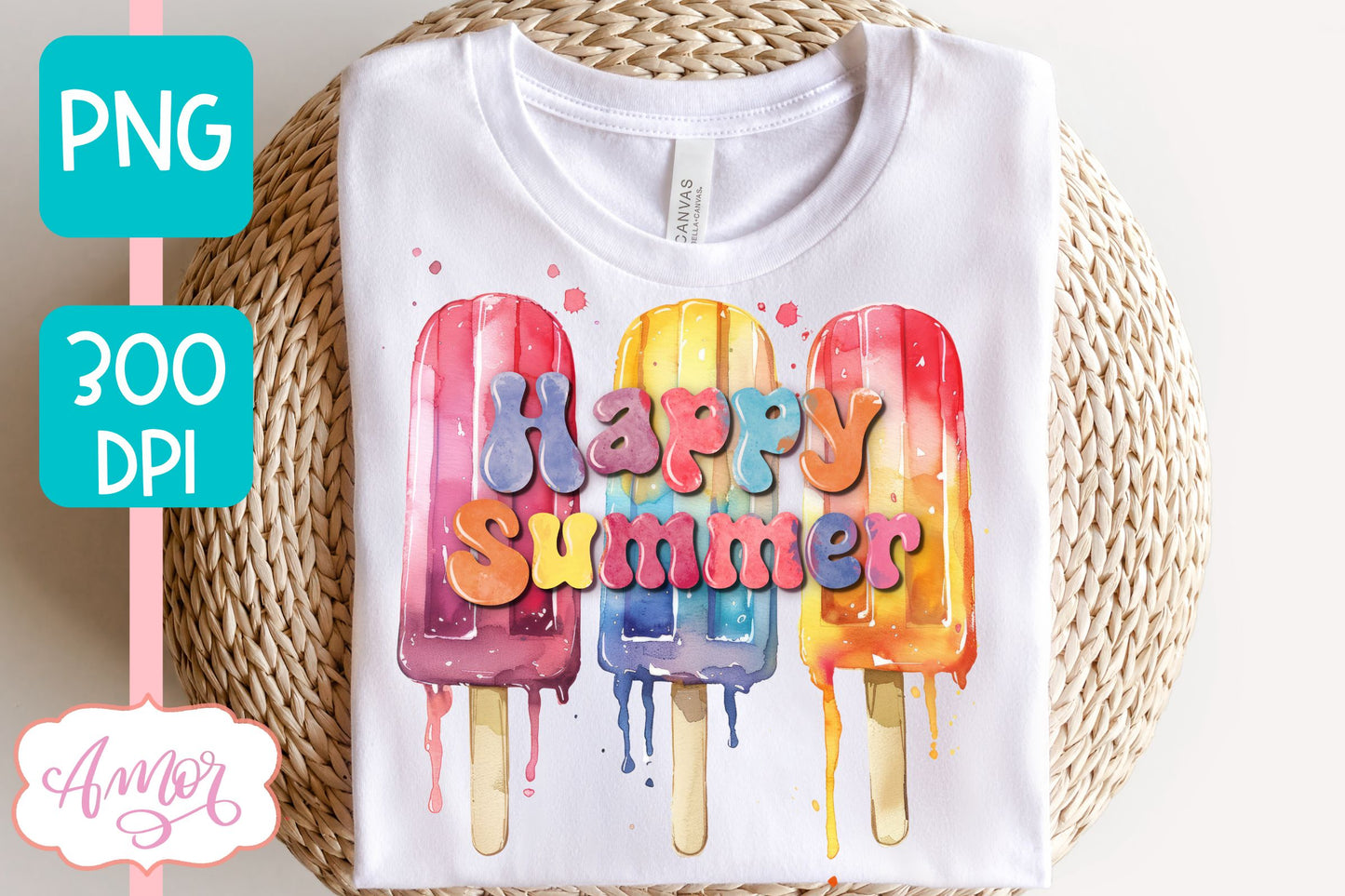 Happy Summer PNG for Sublimation design