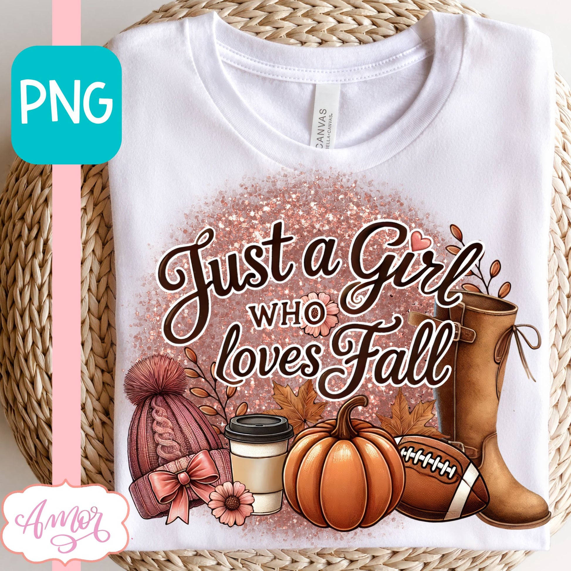 Just a girl who loves fall PNG for Sublimation | Fall T-shirt